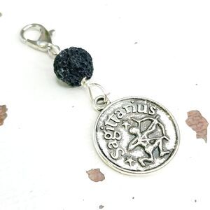 Sagittarius Beaded Charm Zipper Pull